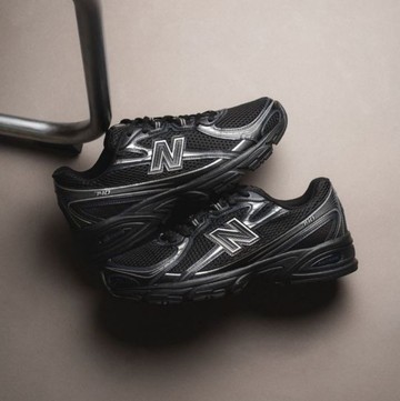 NEW BALANCE 慢跑鞋 NB 740 黑銀 復古 情侶鞋 男女 U740BM2