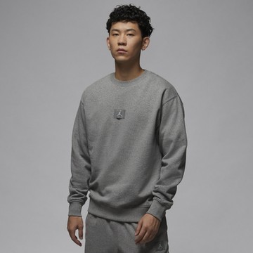 NIKE 長袖上衣 男款 大學T 運動 AJ 喬丹 AS M J FLT FLC CREW 灰 FV7260-091 (3S4042)
