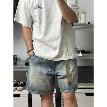 現貨MADNESS BG DENIM SHORTS水洗牛仔短褲寬松四分褲余文樂26SS