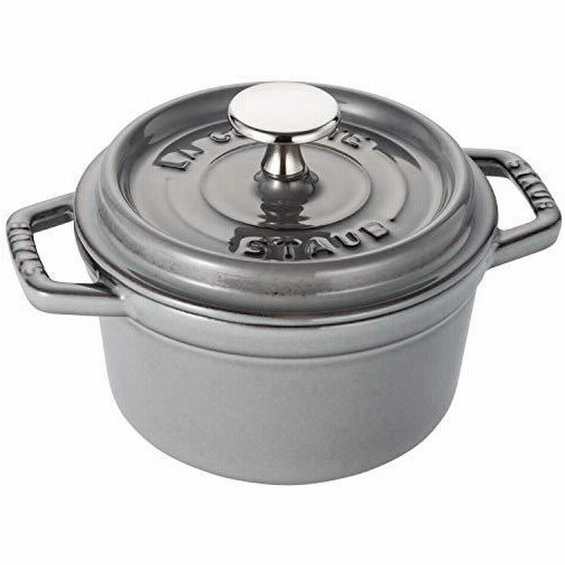 staub ストウブ 「 ピコ ココット ラウンド グレー 14cm 」 小さい 両手 鋳物 ホーロー 鍋 IH対応 【日本正規販売品】 La 通販  LINEポイント最大0.5%GET | LINEショッピング