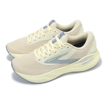 Brooks 慢跑鞋 Adrenaline GTS 24 女鞋 米白 藍 支撐 緩衝 回彈 運動鞋 1204261B177