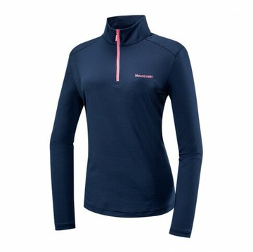 【【蘋果戶外】】山林 51P28 85 丈青 女 木醣醇涼感長袖上衣 半門襟 拉鍊式立領 抗UV 吸濕排汗 透氣快乾輕量 春夏 Mountneer