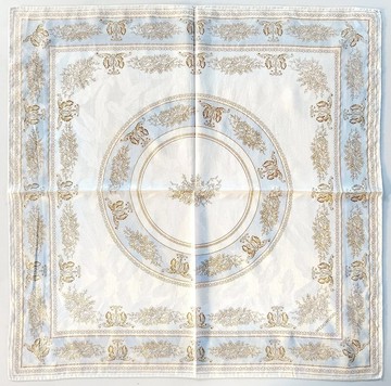 WEDGWOOD 古董絲巾 - 新古典主義獎章圖案 23 x 23 英吋
