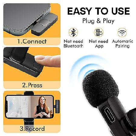 Internet Revolution Wireless Microphone for iPhone Studio-Quality Mic for Vlogging, Podcasting, and More Bluetooth Lavalier Mic Pack Mini Mics