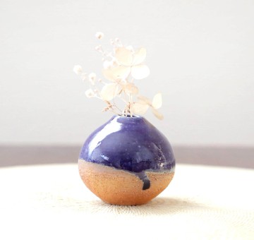 柴窯燒製 / 青金石釉質樸小花瓶