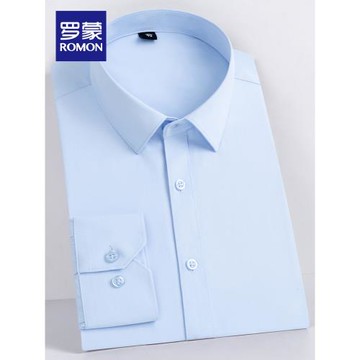 羅蒙男士長袖襯衫2025秋季新款商務工裝上衣休閑易打理免燙襯衣男
