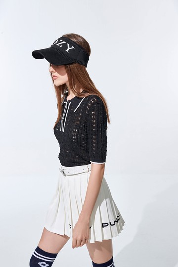 立體紋配色針織上衣