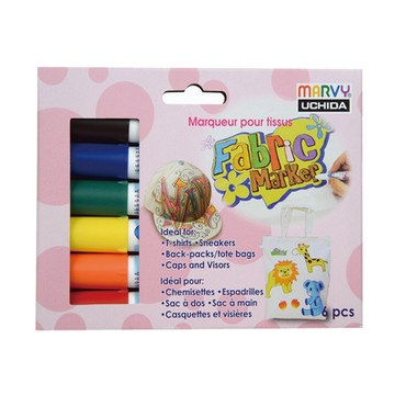 萬事捷 免熨燙繪布筆 6色組 /盒 560