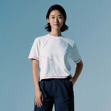 ADISI 女-3℃高效降溫速乾寬版短袖T AL2611103 晨白 (M-2XL)｜涼感 UPF50+ 抗UV 吸濕排汗 快乾 彈性 排汗衣