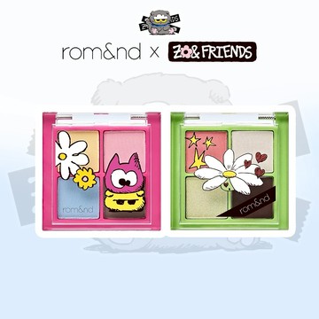 [快速出貨]【Romand / rom&nd】rom&nd × ZO&FRIENDS 勝過眼皮迷你眼影盤 ZOA