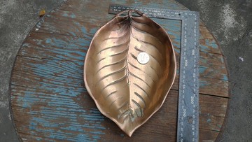 早期台灣外銷銅製品老銅葉子造型零錢盤煙灰缸肥皀盒糖果擺飾