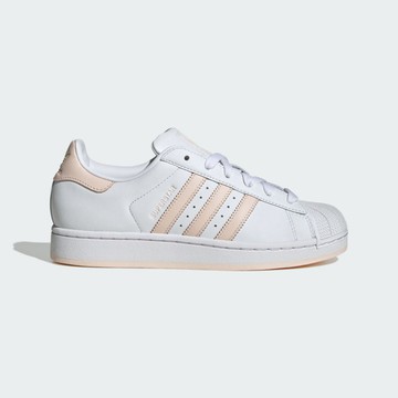 Kixpress-Adidas Superstar II W 女 運動休閒鞋 經典 貝殼頭 三葉草 舒適 百搭 白 粉膚 [JH7056]