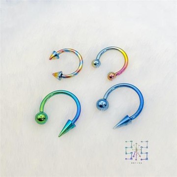 f136鈦合金耳環鼻環唇環馬蹄環  防過敏養耳洞 百搭唇釘鼻釘耳骨