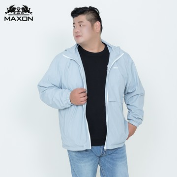 【MAXON大尺碼】加大藍灰色防風防潑活動帽薄外套2L~6L 89335-53 89336-53