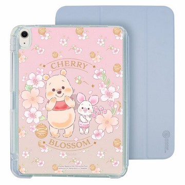 迪士尼 小熊維尼iPad Air 11/pro13可拆式防摔透明筆槽摺套ipad