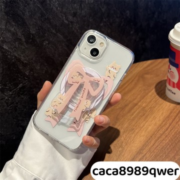 小熊 蝴蝶結 磁吸支架 手機殼 適用於蘋果iPhone 16 15 14 13 12 11 Pro Max 卡通 保護殼