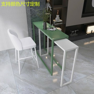 吧台桌家用陽台伸縮靠墻窄長條桌子奶茶店酒吧高腳桌椅入戶玄關桌 雙11全館免運