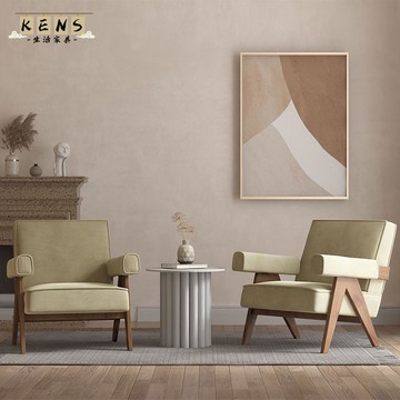 公司貨 免運 可開立發票 沙發 沙發椅 單人沙發 客廳沙發復古實木單人沙發椅昌迪加爾侘寂風家具休閑雙人皮藝布藝扶手沙發工廠現貨直銷 售後保障 全館八折 5k830