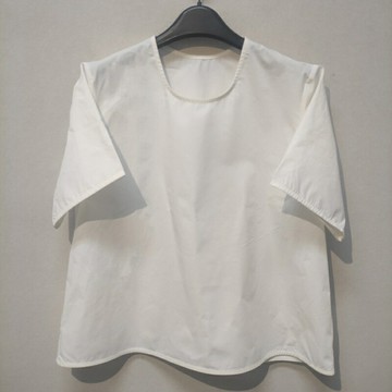 【巴黎精品】襯衫短袖上衣-日系簡約U領通勤女裝3色a1er26