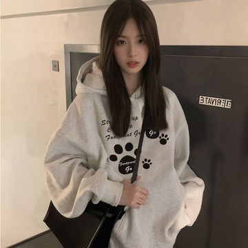 多色可選 秋冬季上衣 加絨加厚衛衣 帽t 慵懶風上衣 Oversize 寬鬆韓版衛衣 美式連帽衛衣 女裝 衛衣女 大學t