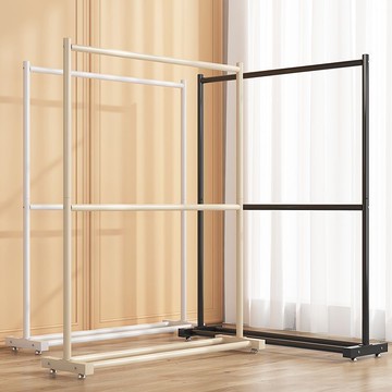 公司貨 開票 雙層加輪服裝展示架落地立式家用掛衣架宿舍臥室衣帽架收納架 SFY AL9/20 快速出貨