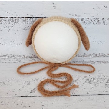 小狗新生兒帽子針織圖案