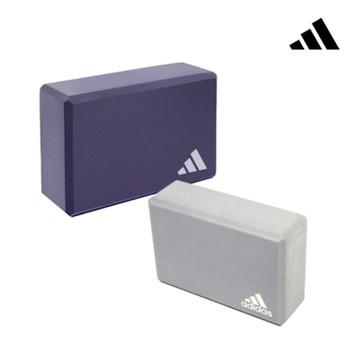 adidas 愛迪達 專業訓練泡沫瑜珈磚 灰/藏青 (2入組)