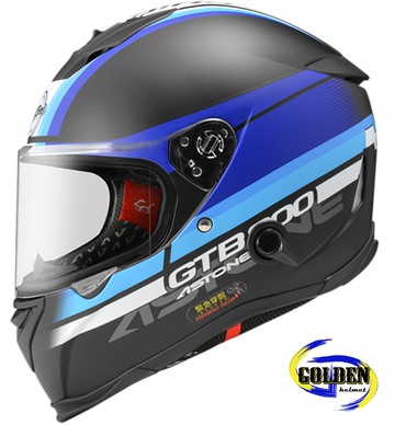 【2020新品】Astone GTB800 AO10 平光黑藍 全罩式安全帽 (內藏墨鏡)