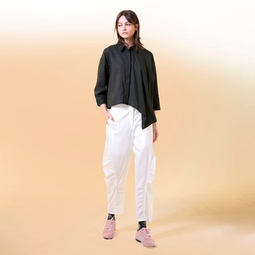 蜿蜒立體抽褶長褲