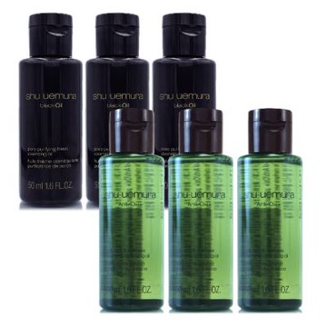*SHU UEMURA植村秀 抹茶精萃潔顏油50ml*3 / 黑米精萃潔顏油50ml*3(任選/正統公司貨)