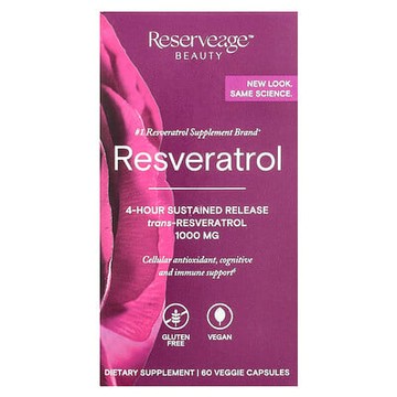 Reserveage Beauty, 白藜蘆醇，60 粒素食膠囊