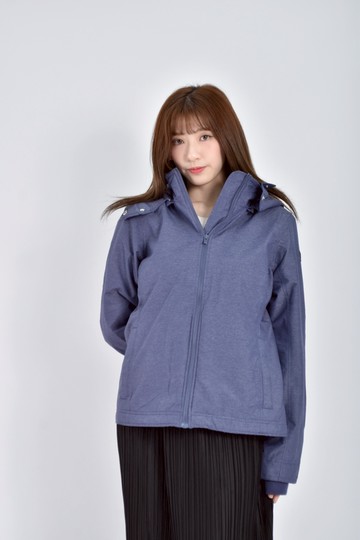 (L) nuv高領連帽藍色外套