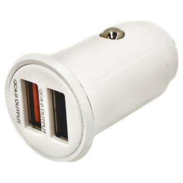 MCK 極速專用雙QC USB車充  MCK-QR1  塑膠白