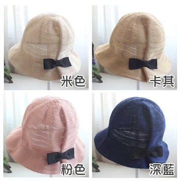 出清 兒童遮陽帽 防曬帽 草帽 女童帽 寶寶帽 沙灘帽 遮陽帽 漁夫帽 夏季女童出遊 蝴蝶結草帽【2E242Z391】