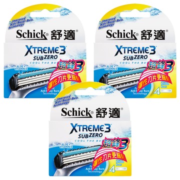 Schick 舒適牌 超鋒3刀片  4入  3盒