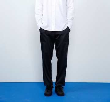 【高質感面料】 約會必備 單邊W字口袋男長褲-黑