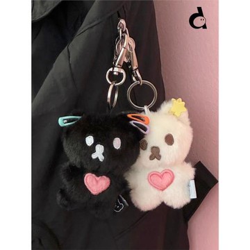 duye度也 韓國mazzzzy玩偶鑰匙鏈muffin背包配飾掛飾ins風鑰匙鏈