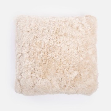 查莉羊毛羽毛抱枕50x50cm 芒草棕