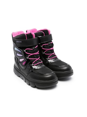 Geox Kids - Willaboom touch-strap boots - kids - Polyurethane/Fabric/Fabric/Rubber - 29 - Black