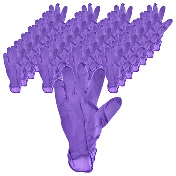 YOUG WANG 永旺 NBR加強型薄手套 100個  NBR丁腈合成橡膠  無蛋白過敏原  紫色  中(M)  1盒