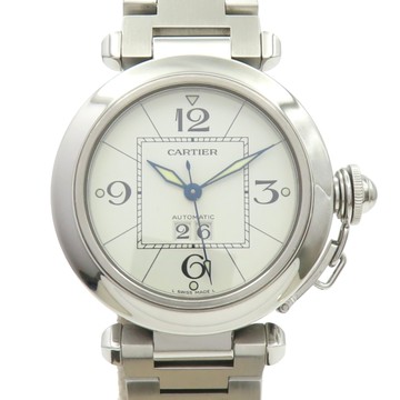 Cartier 卡地亞 白色錶盤 不鏽鋼 Pasha C 腕錶 W3107M7 【二手名牌BRAND OFF】