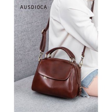 (免運)真皮包包女2025新款時尚大容量手提包中年媽媽包斜挎包女士單肩包