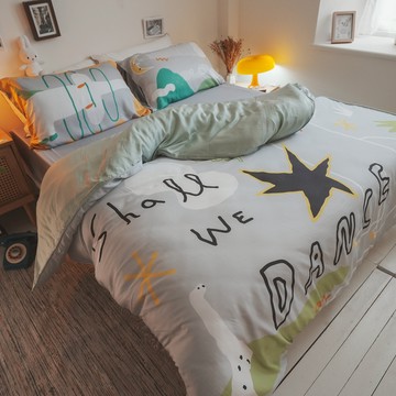 棉床本舖｜夜遊侏羅紀 ❱100s萊賽爾天絲™床包+被套 - Q2加大床包+被套組/含枕套\t