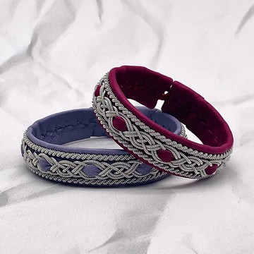 萨米皮革手镯//女士腕带//斯堪的纳维亚设计珠宝