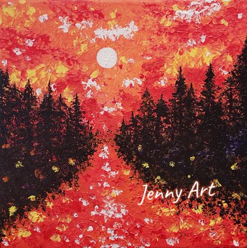 【暮色之林】無框畫 抽象畫 畫作 掛畫 居家擺設 居家生活 藝術畫