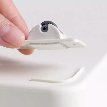 日本 霜山 ABS黏貼式整理箱/收納盒/垃圾桶底部單向輪-12入