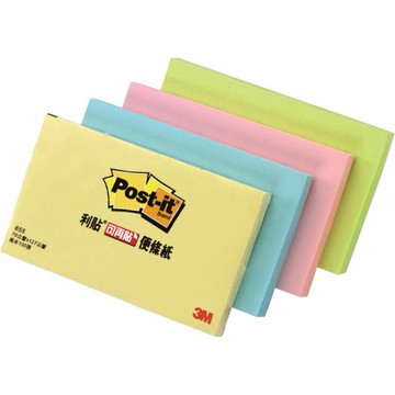 3M 可再貼 655便條紙(多色)粉紅