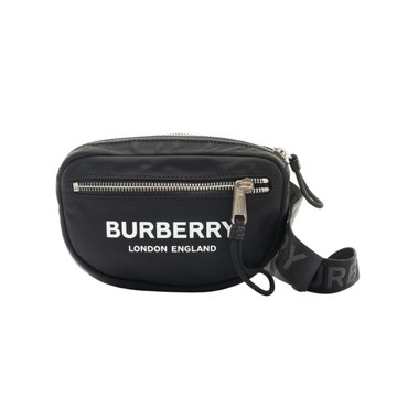 BURBERRY 巴寶莉 Econyl Logo Cannon 肩背包 黑色 尼龍 8014519 【二手名牌BRAND OFF】