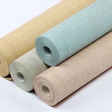 蠟染長卷宣紙小楷紙帶豎條格2 3 4 5厘米格狀元箋做舊仿古半生半熟書法專用作品紙空白卷軸蘭亭序心經抄經紙