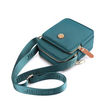 女包斜挎小包2025新款三層防水牛津布手機包小巧休閑單肩尼龍布包